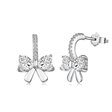 [Amore Jewels]Exquisite Earrings With Heart-Shaped Bow Design