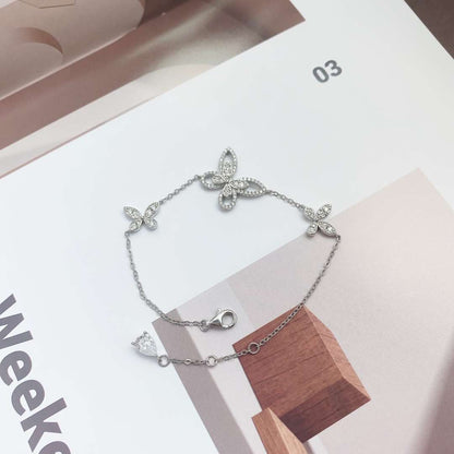 [Amore Jewels]Delicate Butterfly Pendant Bracelet