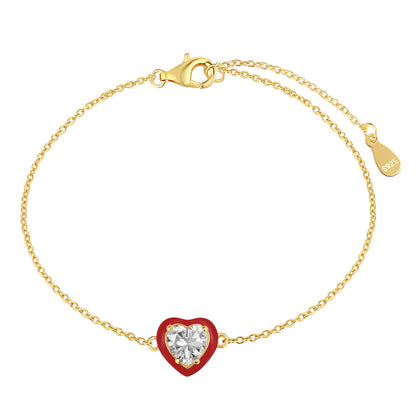 [Amore Jewels]Sparkling Romantic Heart Shape Lover Bracelet