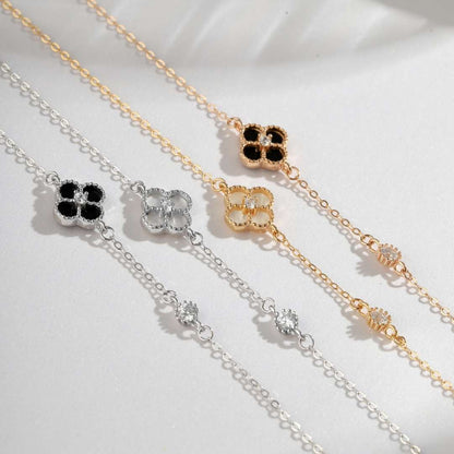 [Amore Jewels]Delicate Four Leaf Clover Bracelet