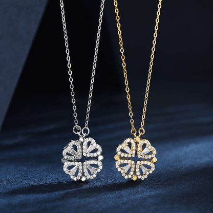 [Amore Jewels]Ornate Heart Cut Flower Shape Necklace