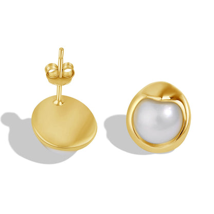 [Amore Jewels]Dainty Bread Pearl Earrings