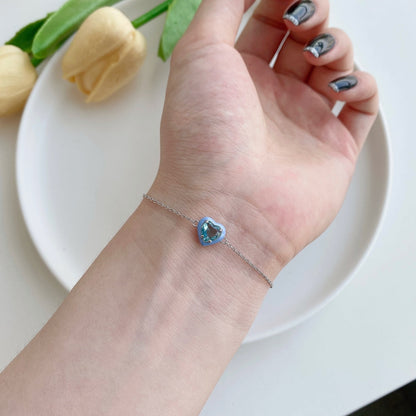 [Amore Jewels]Sparkling Romantic Heart Shape Lover Bracelet