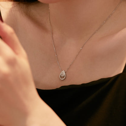 [Amore Jewels]Sparkling Pear Cut Necklace