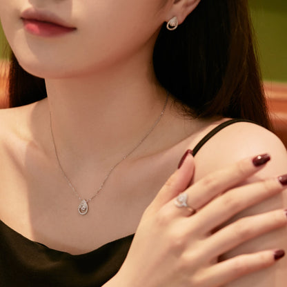 [Amore Jewels]Sparkling Pear Cut Necklace