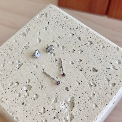 [Amore Jewels]Delicate Solitaire Earrings