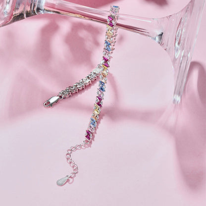 [Amore Jewels]Ornate Sparkling Multi Cut Party Bracelet