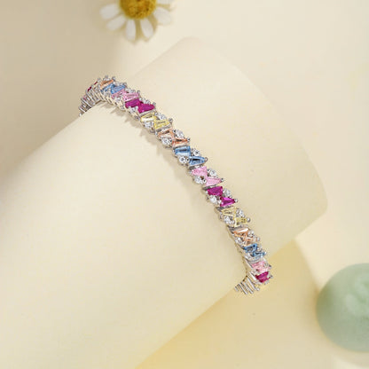 [Amore Jewels]Ornate Sparkling Multi Cut Party Bracelet