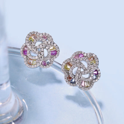 [Amore Jewels]Exquisite Flower Shape Daily Earrings