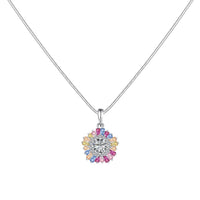 [Amore Jewels]Charming Flower Colorful Necklace