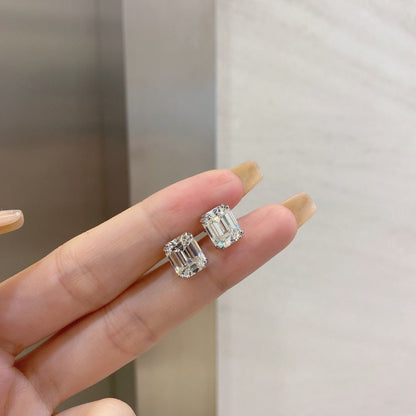 [Amore Jewels]Dazzling Square Shape Earrings