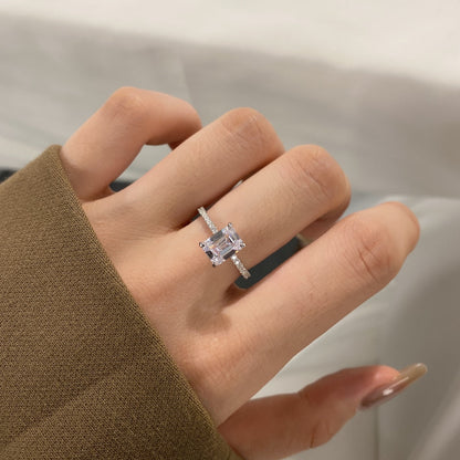 [Amore Jewels]2.0 Carat Scintillating Ornate Radiant Cut Party Ring