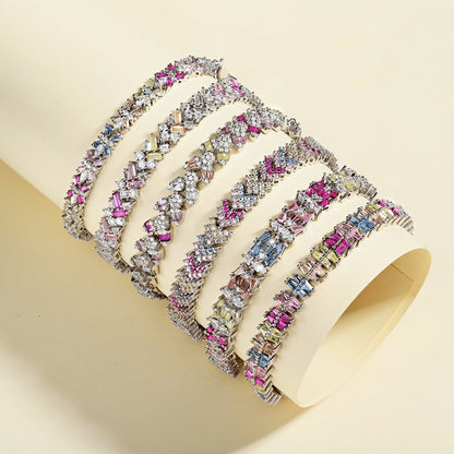 [Amore Jewels]Delicate Colorful Multi Cut Party Bracelet