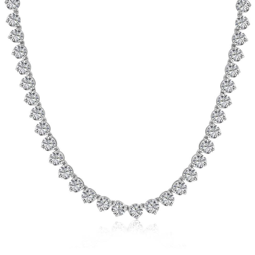 [Amore Jewels]Ornate Heart Cut Tennis Necklace