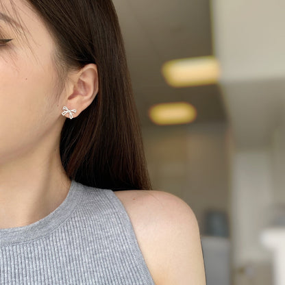 [Amore Jewels]Dainty Bow Shape Earrings