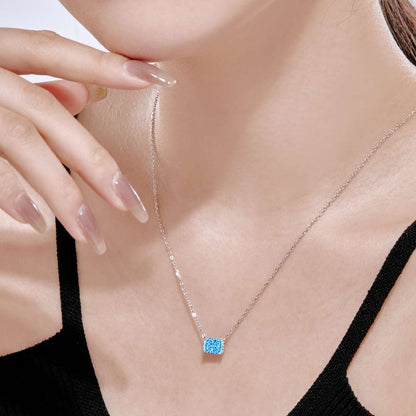 [Amore Jewels]Luxurious Square Shape Colorful Necalack