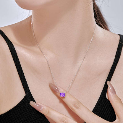 [Amore Jewels]Luxurious Square Shape Colorful Necalack