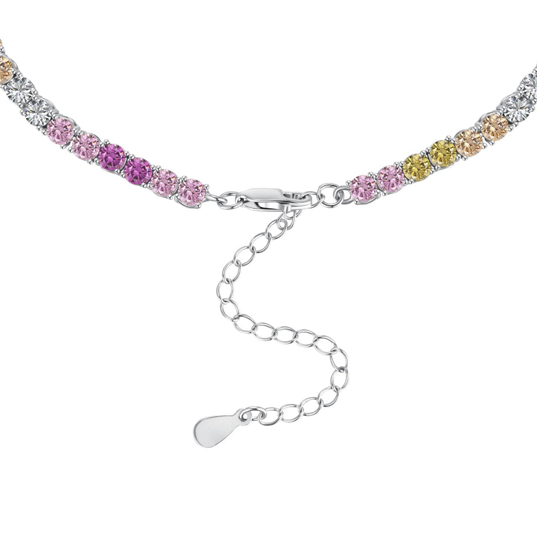 [Amore Jewels]Delicate Colorful Tennis Necklace