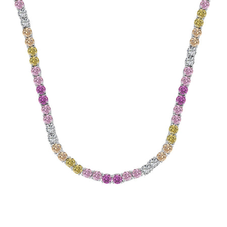 [Amore Jewels]Delicate Colorful Tennis Necklace