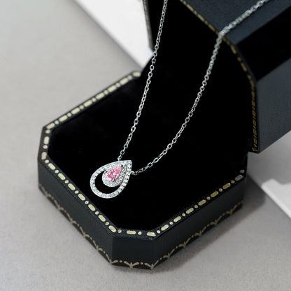 [Amore Jewels]Sparkling Pear Cut Necklace