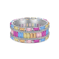 [Amore Jewels]Dazzling Colorful Radiant Cut Party Ring