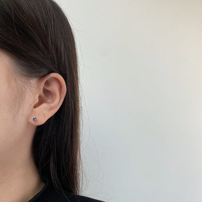 [Amore Jewels]Sparkling Colorful Round Shape Earrings