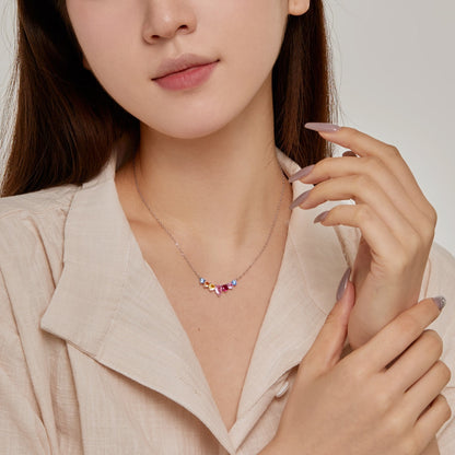 [Amore Jewels]Dainty Colorful Heart Necklace