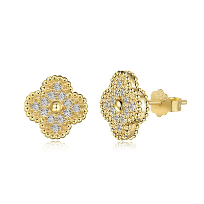[Amore Jewels]Four Leaf Clover Fashion Earrings