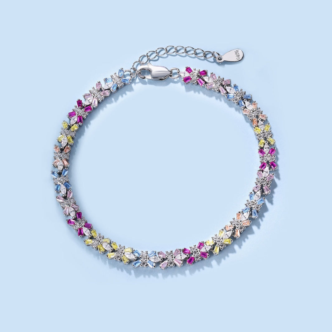 [Amore Jewels]Radiant Colorful Emerald Cut Party Bracelet