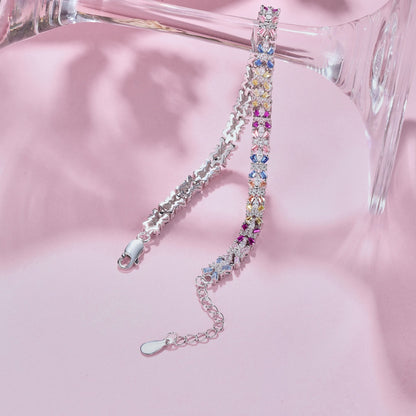 [Amore Jewels]Radiant Colorful Emerald Cut Party Bracelet