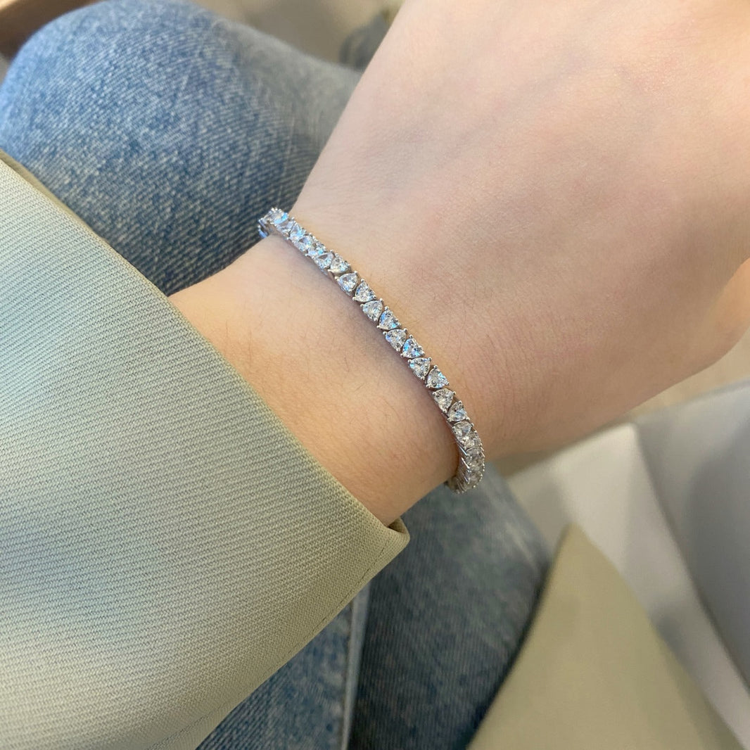 [Amore Jewels]Dazzling Romantic Heart Shape Lover Bracelet