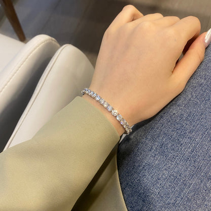[Amore Jewels]Ornate Sparkling Round Cut Wedding Bracelet