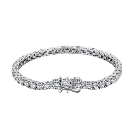 [Amore Jewels]Luxurious Ornate Round Cut Tennis Bracelet