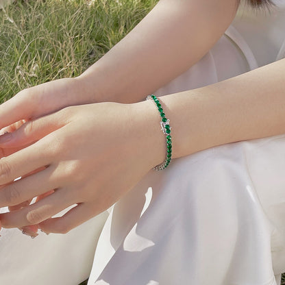 [Amore Jewels]Radiant Colorful Round Cut Party Bracelet