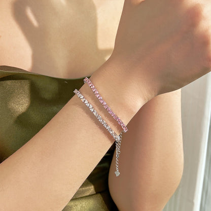 [Amore Jewels]Dazzling Romantic Heart Shape Lover Bracelet