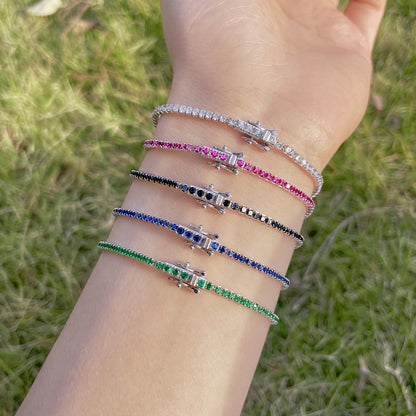 [Amore Jewels]Radiant Colorful Round Cut Party Bracelet