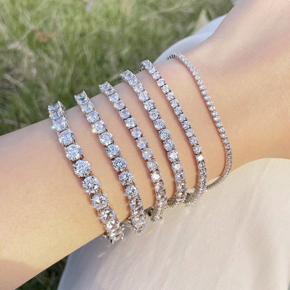 [Amore Jewels]Luxurious Ornate Round Cut Tennis Bracelet