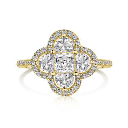 [Amore Jewels]Luxurious Eternity Flower Shape Banquet Ring