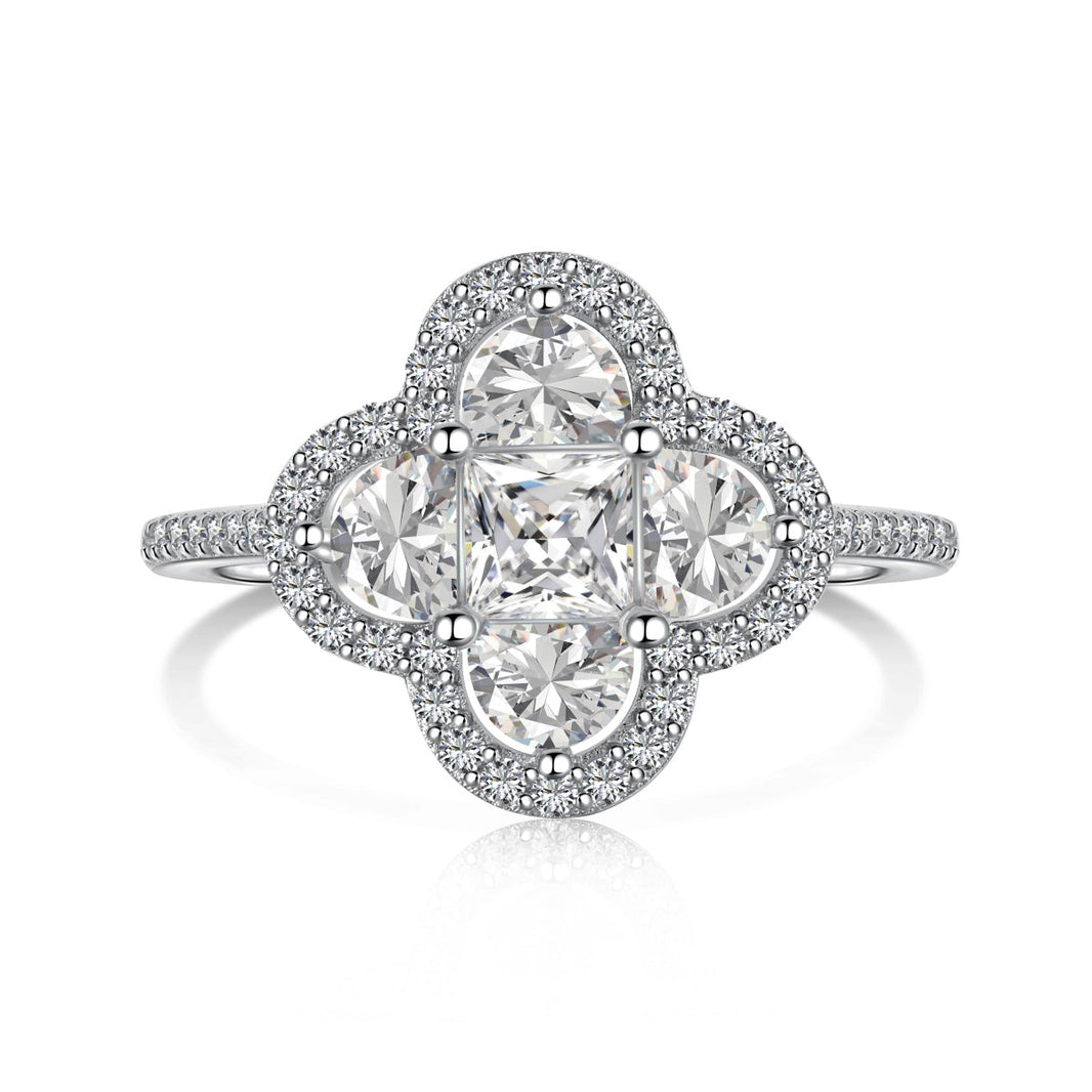 [Amore Jewels]Luxurious Eternity Flower Shape Banquet Ring