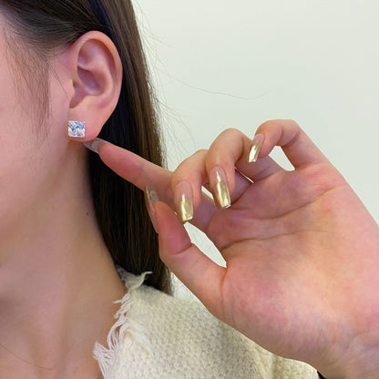 [Amore Jewels]Ornate Square Shape Earrings