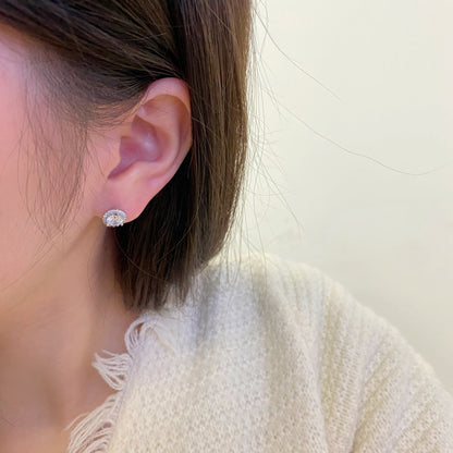 [Amore Jewels]Classic Princess Round Shape Earrings
