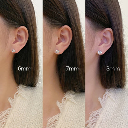 [Amore Jewels]Dainty Round Shape Earrings