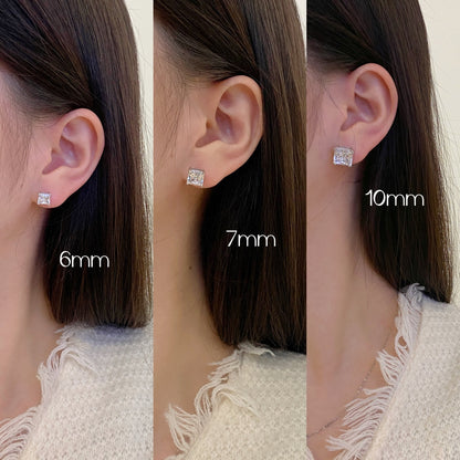 [Amore Jewels]Delicate Square Shape Earrings
