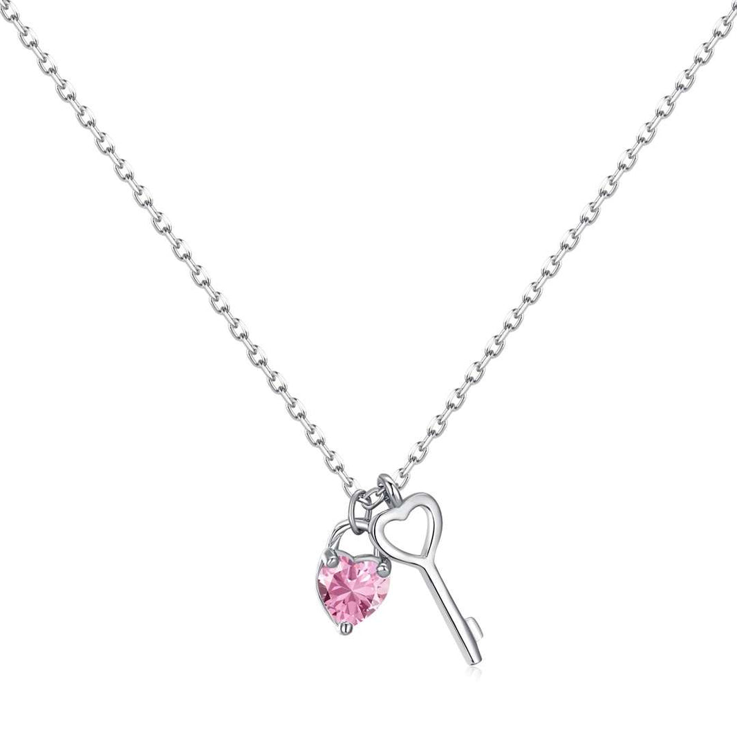 [Amore Jewels]Unique Heart Shape Key Pendent Necklace