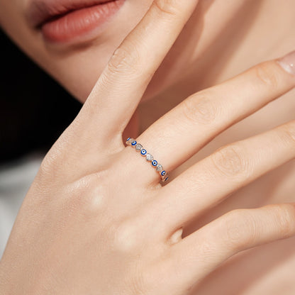 [Amore Jewels]Radiant Colorful Round Shape Daily Ring
