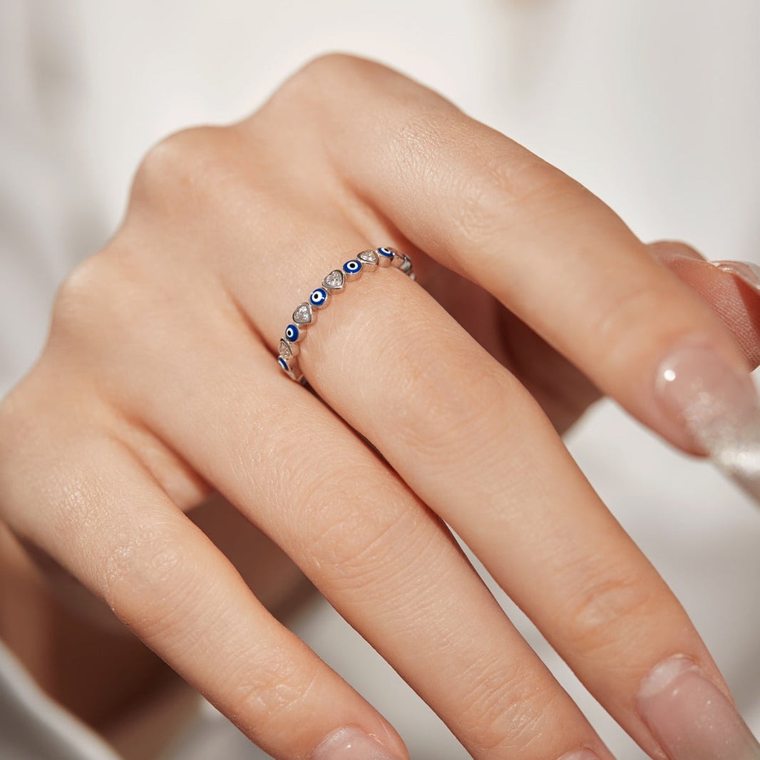 [Amore Jewels]Radiant Colorful Round Shape Daily Ring