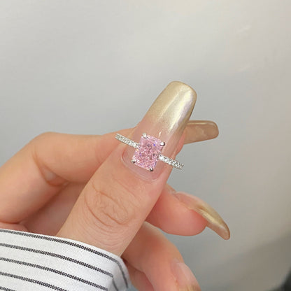 [Amore Jewels]2.0 Carat Dazzling Sparkling Radiant Cut Party Ring