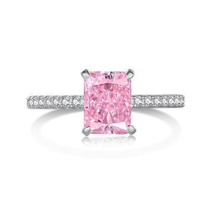[Amore Jewels]2.0 Carat Dazzling Sparkling Radiant Cut Party Ring