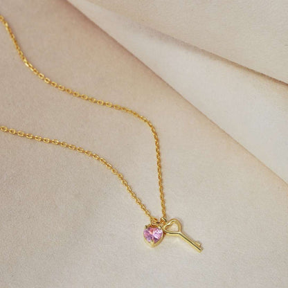 [Amore Jewels]Unique Heart Shape Key Pendent Necklace