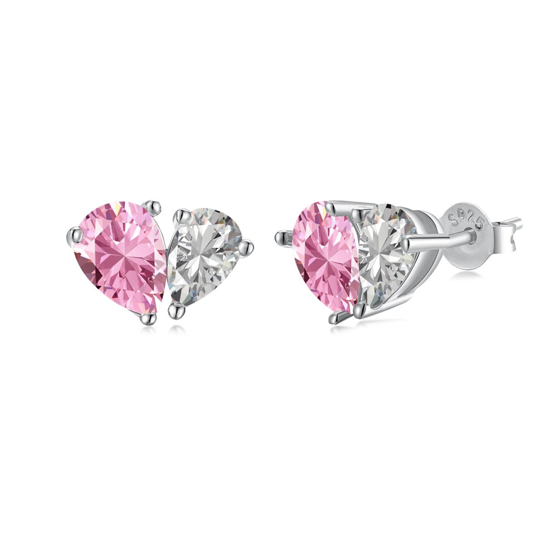 [Amore Jewels]Dazzling Elegant Heart Cut Lover Earrings